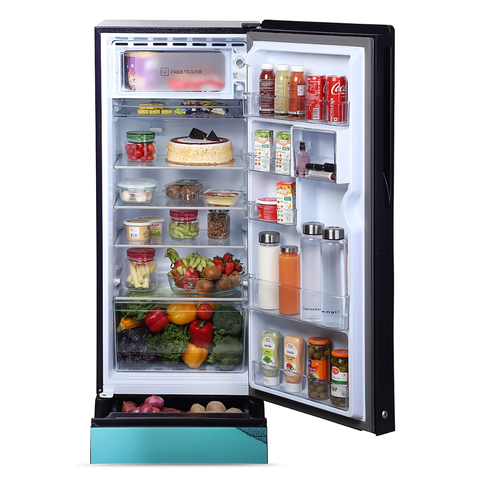 Haier 185L 2 Star Direct Cool Single Door Refrigerator with Toughened Glass Shelf HRD-2062PHG-N